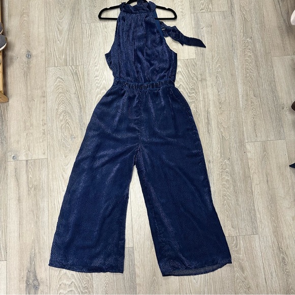 Elevenses Anthropologie blue jumpsuit - Picture 3 of 11